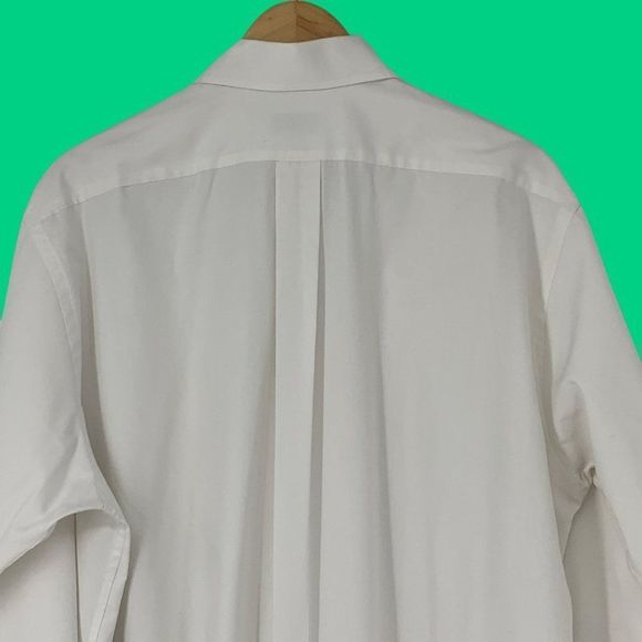 VTG Van Heusen Classic White Mens Shirt Button Dress Oxford 17.5 32/33 3628 - Picture 12 of 12